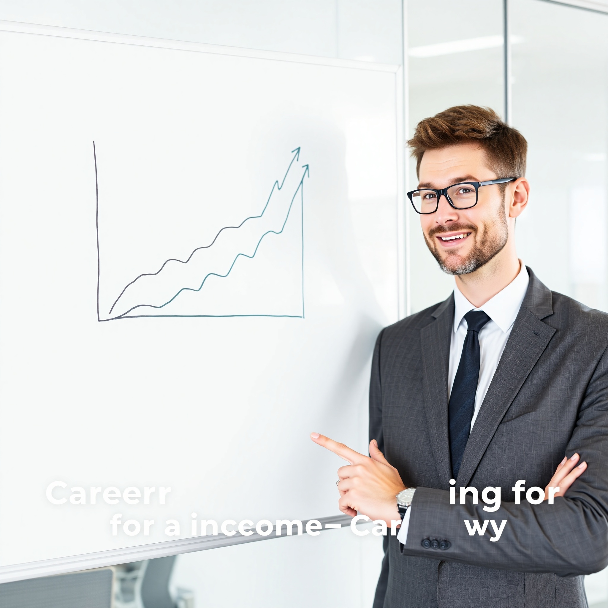 Career development roadmap with growth milestones and professional goals visualization